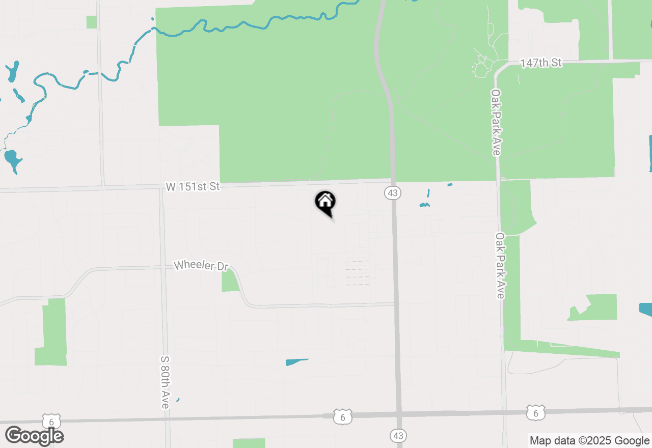 Map of 7448 Ponderosa Court #2A, Orland Park, IL 60462