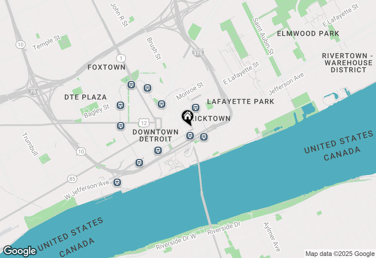 Map of 555 Brush Street #2912, Detroit, MI 48226