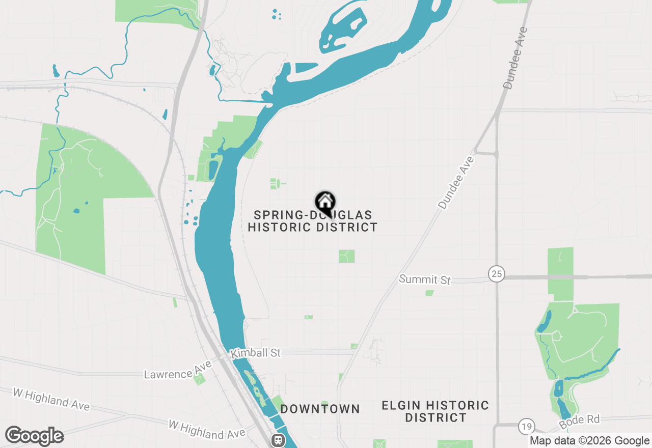 Map of 649 N Spring Street, Elgin, IL 60120
