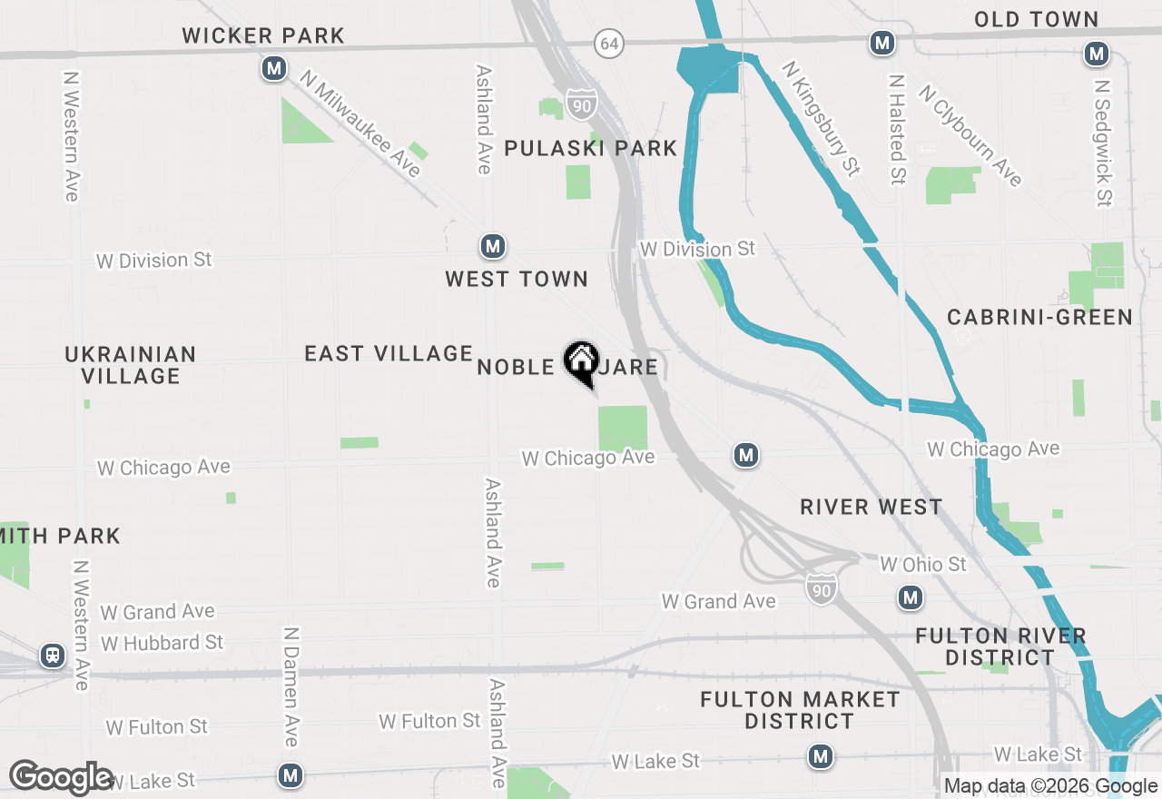 Map of 1414 W Chestnut Street #1, Chicago, IL 60642