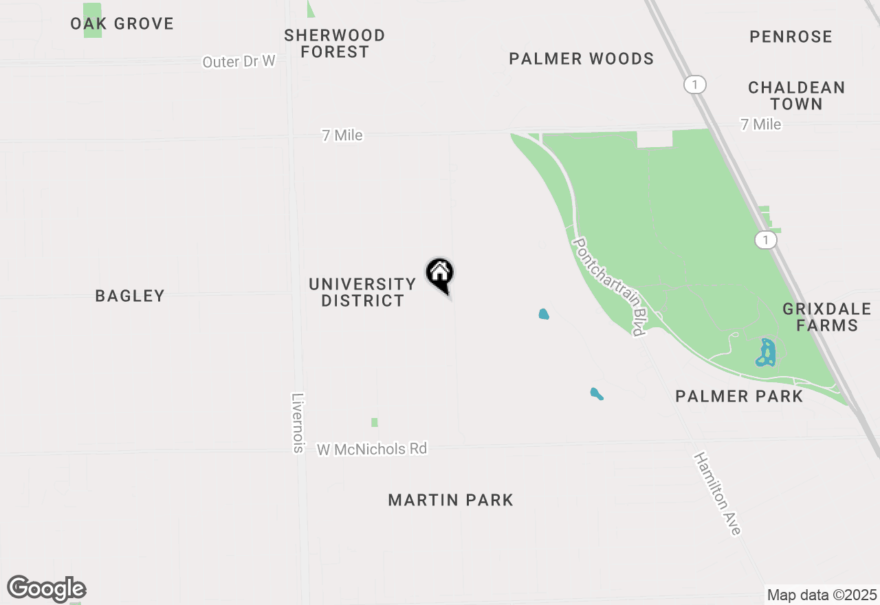 Map of 18085 Parkside Street, Detroit, MI 48221