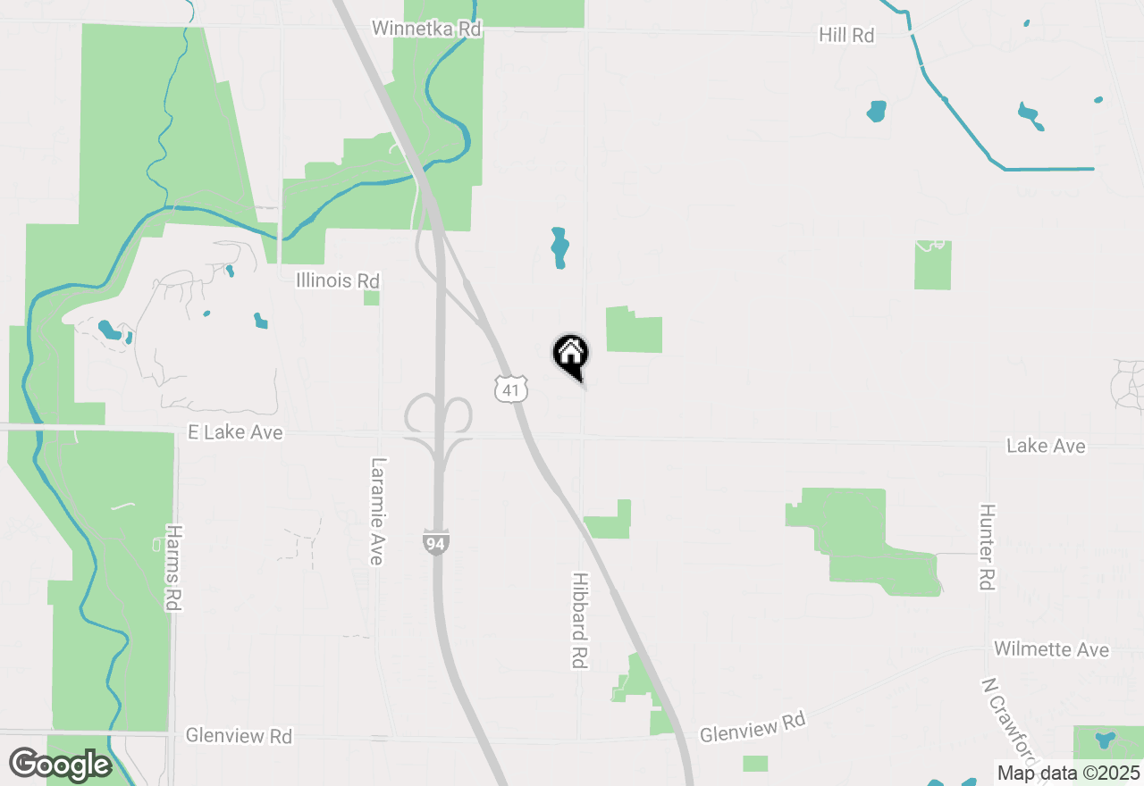 Map of (Address confidential), Wilmette, Illinois 60091