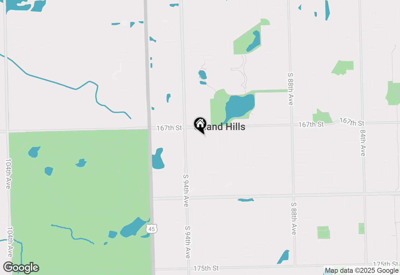 Map of 16744 93rd Avenue, Orland Hills, IL 60487