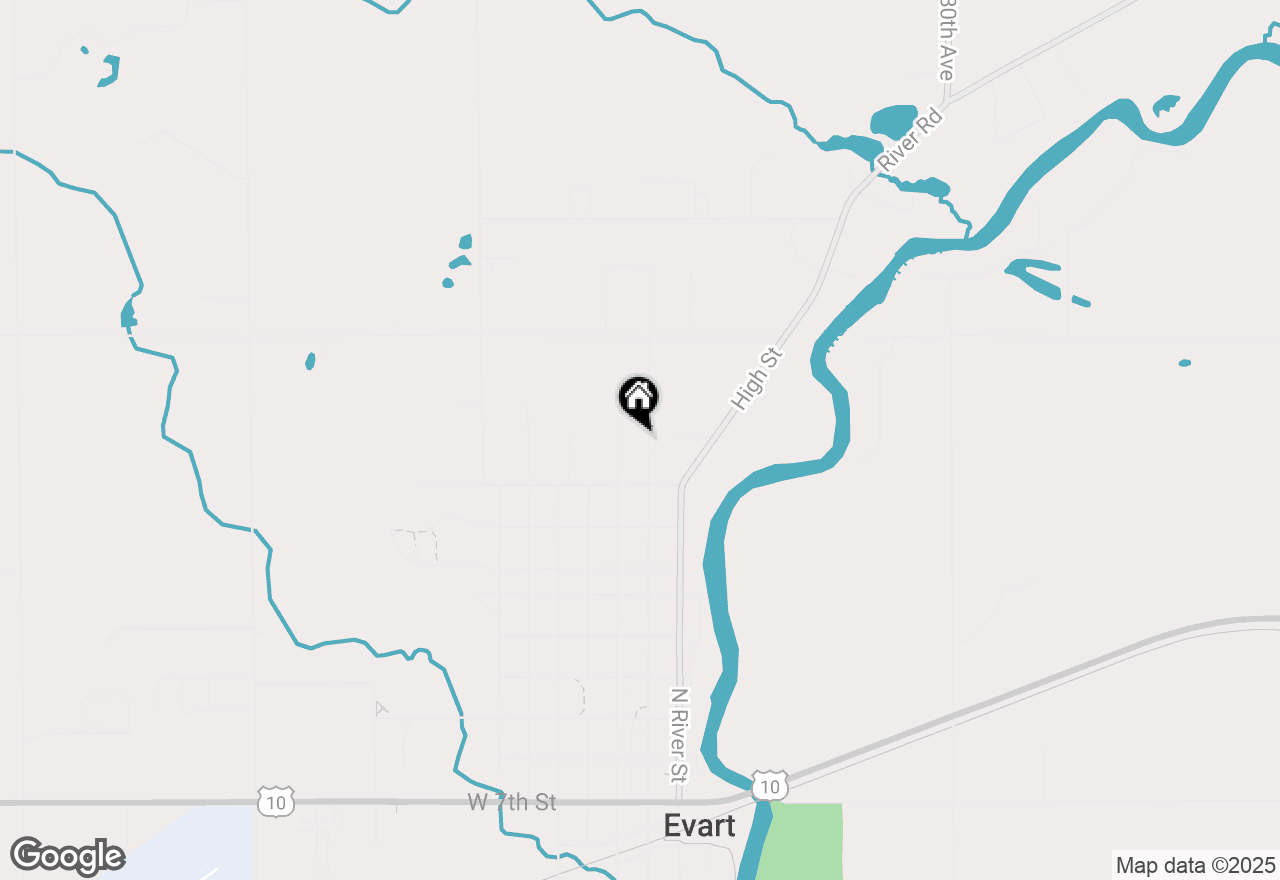 Map of 1007 N Main Street, Evart, MI 49631