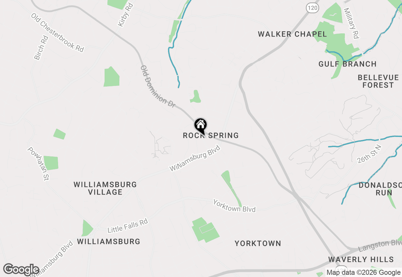 Map of 3438 N George Mason Drive, Arlington, VA 22207