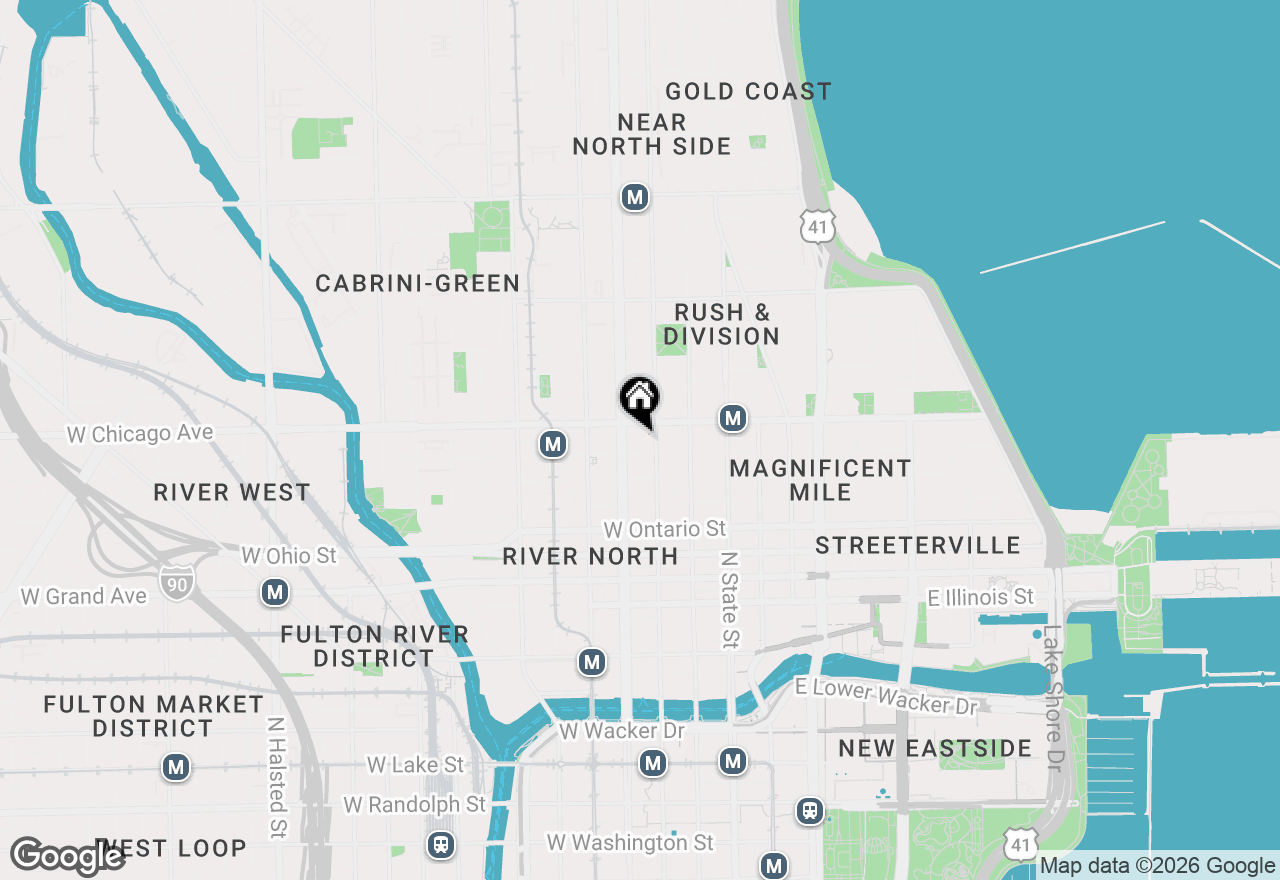 Map of 110 W Superior Street #2603, Chicago, IL 60654