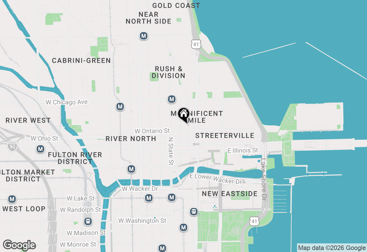 Map of 55 E Erie Street #3205, Chicago, IL 60611
