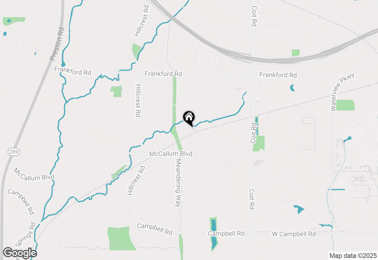 Map of 17490 Meandering Way #401, Dallas, TX 75252