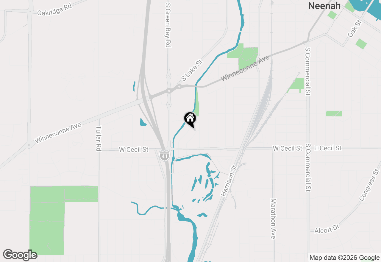Map of 956 Bridgewood Dr, Neenah, WI 54956