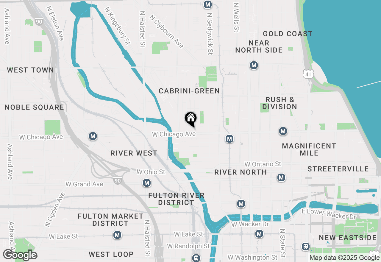Map of 808 N Cleveland Avenue #2201, Chicago, IL 60610