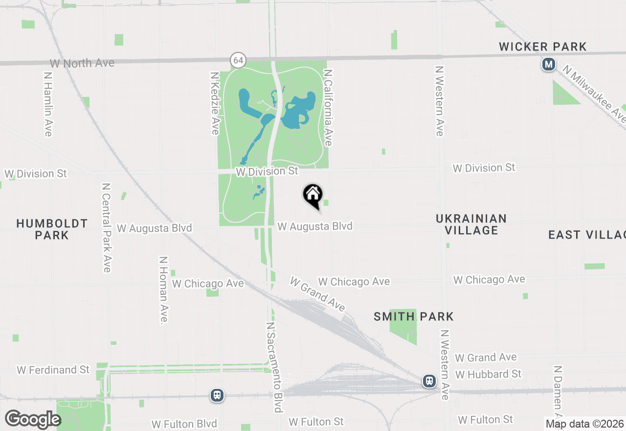 Map of 1020 N Mozart Street #2, Chicago, IL 60622