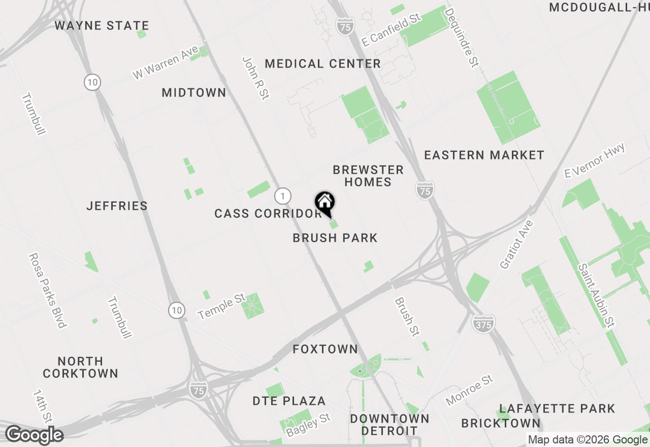 Map of 112 Watson Street #20, Detroit, MI 48201