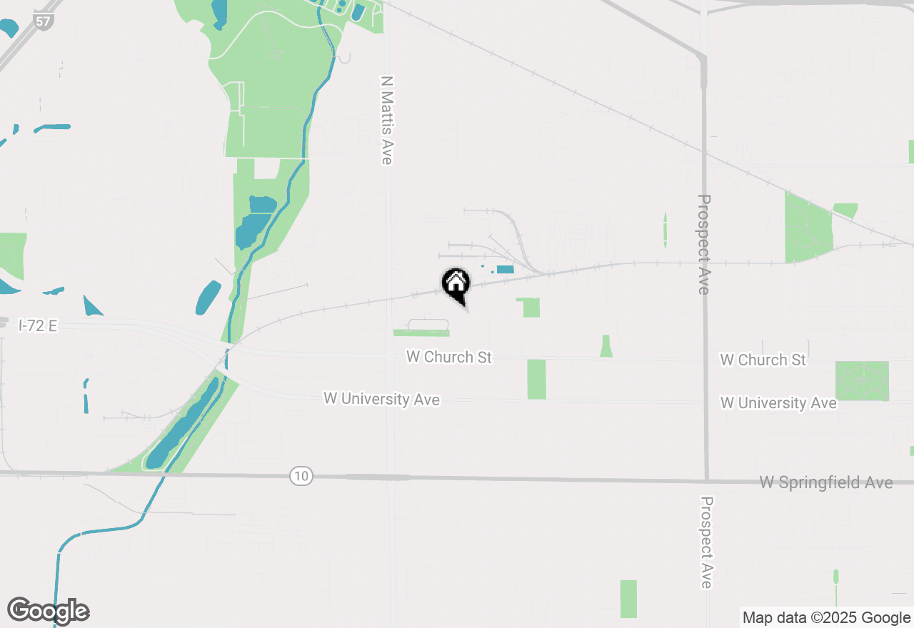 Map of 1604 W Washington Street, Champaign, IL 61821