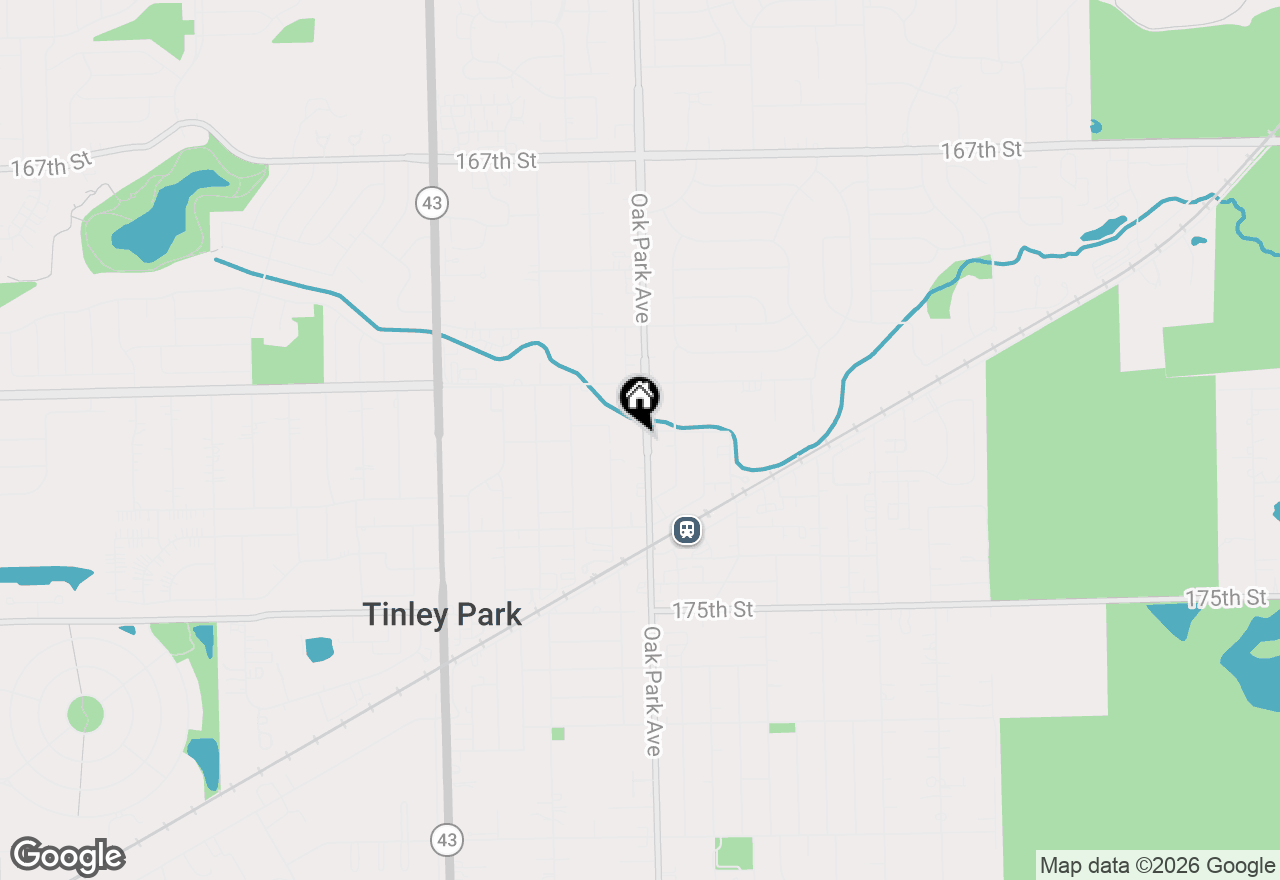 Map of 17212 Oak Park Avenue #3SW, Tinley Park, IL 60477