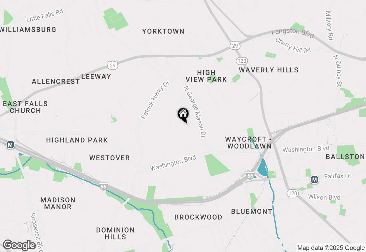 Map of 1628 N Harrison Street, Arlington, VA 22205