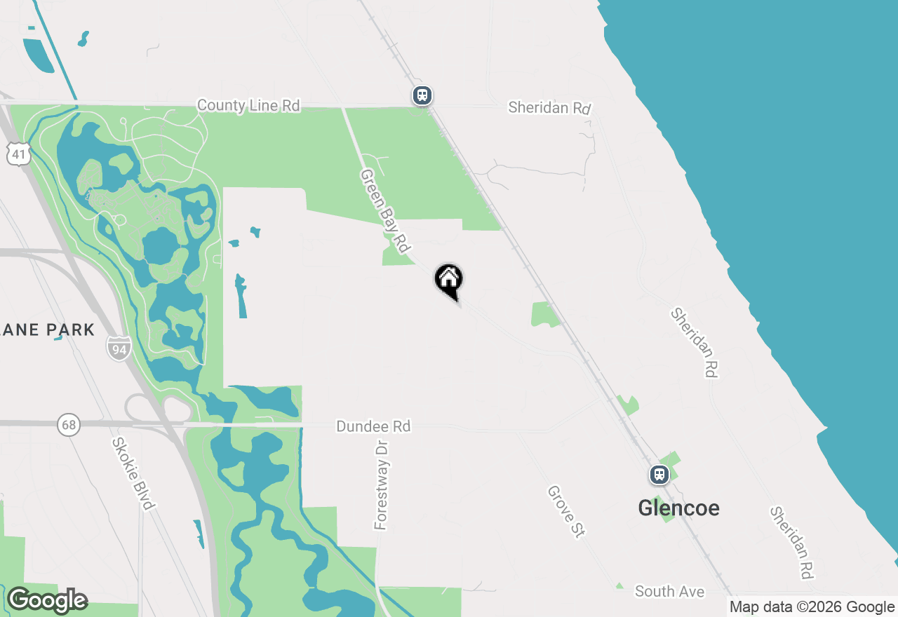 Map of 1125 Elm Ridge Drive, Glencoe, IL 60022