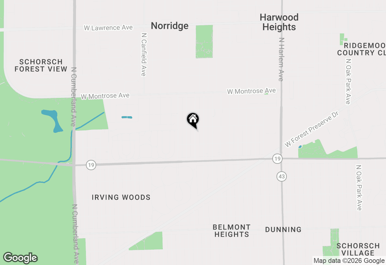Map of 4144 N Overhill Avenue, Norridge, IL 60706
