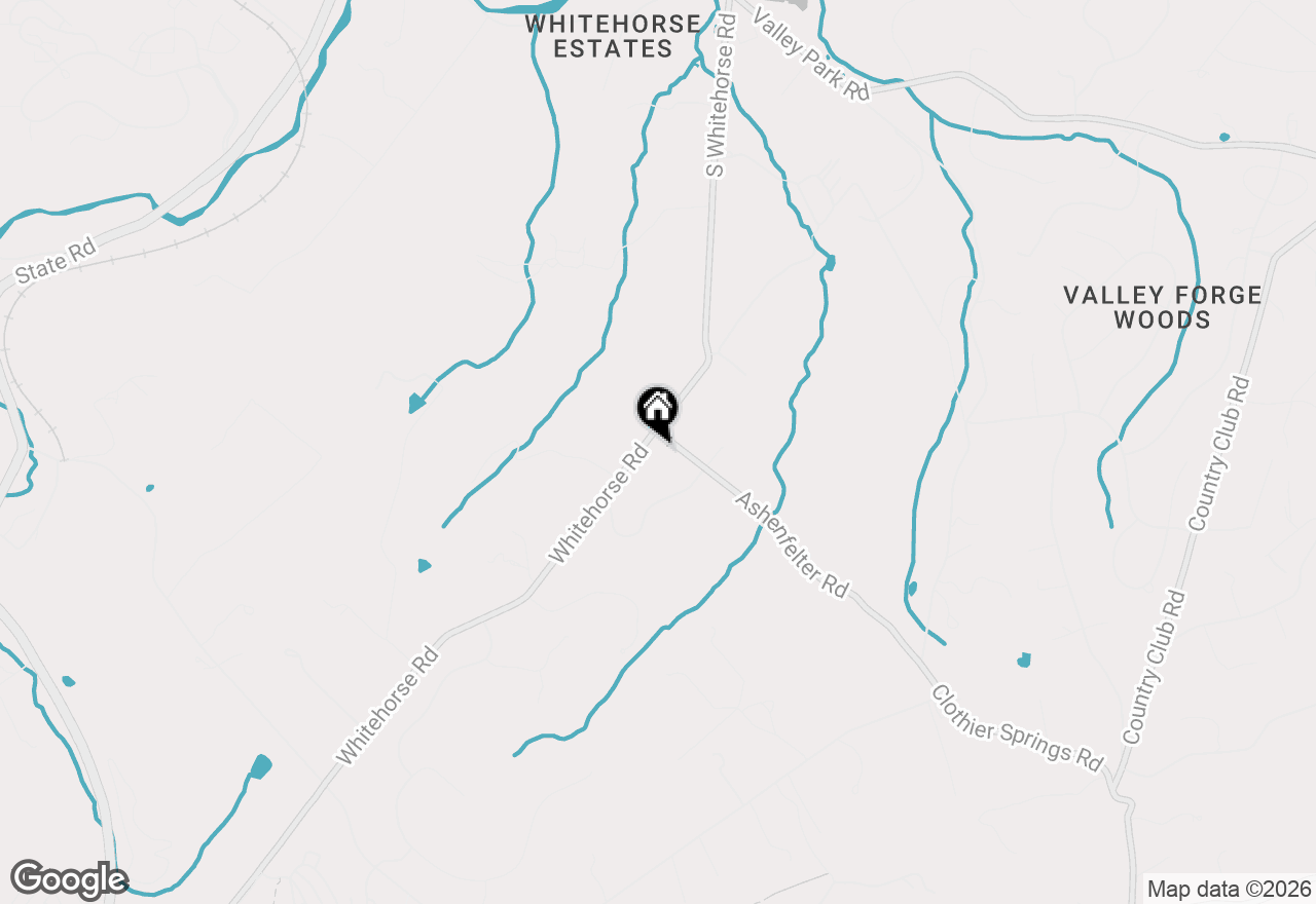 Map of 25 New Whitehorse Way, Malvern, PA 19355
