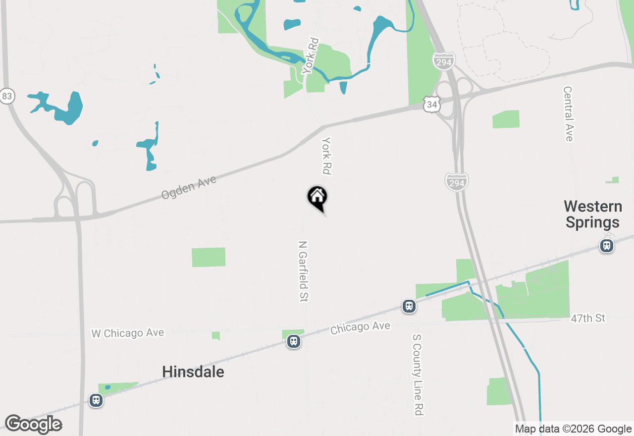 Map of 128 The Lane, Hinsdale, IL 60521