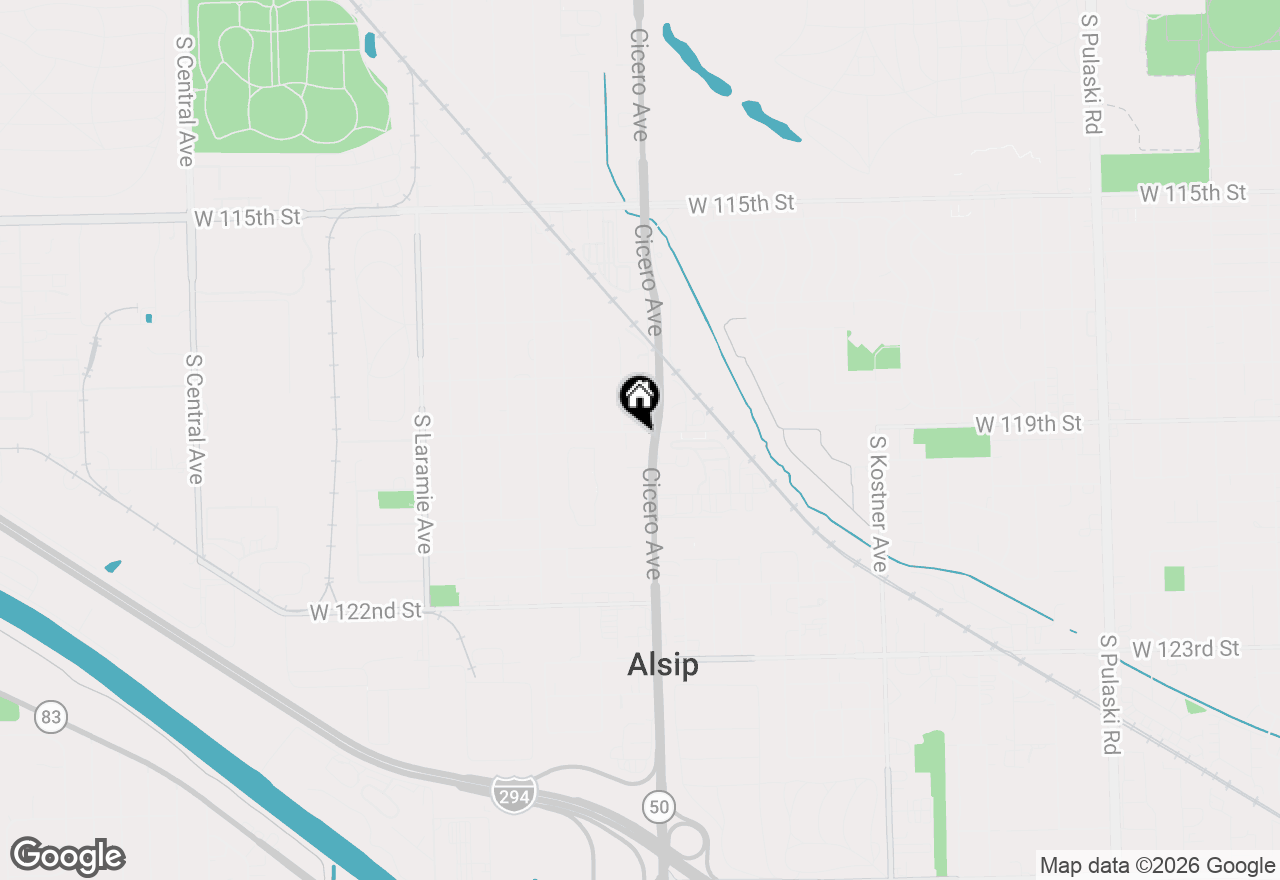 Map of 11906 S Cicero Avenue, Alsip, IL 60803