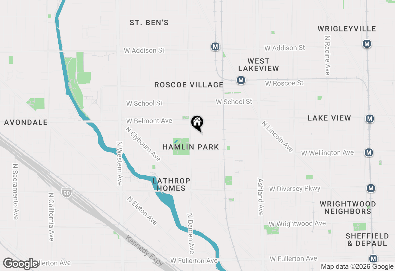 Map of 1934 W Barry Avenue, Chicago, IL 60657