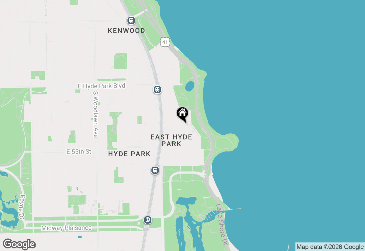 Map of 5401 S Hyde Park Boulevard #401, Chicago, IL 60615