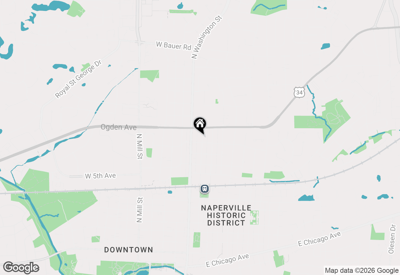 Map of 817 N Center Street, Naperville, IL 60563