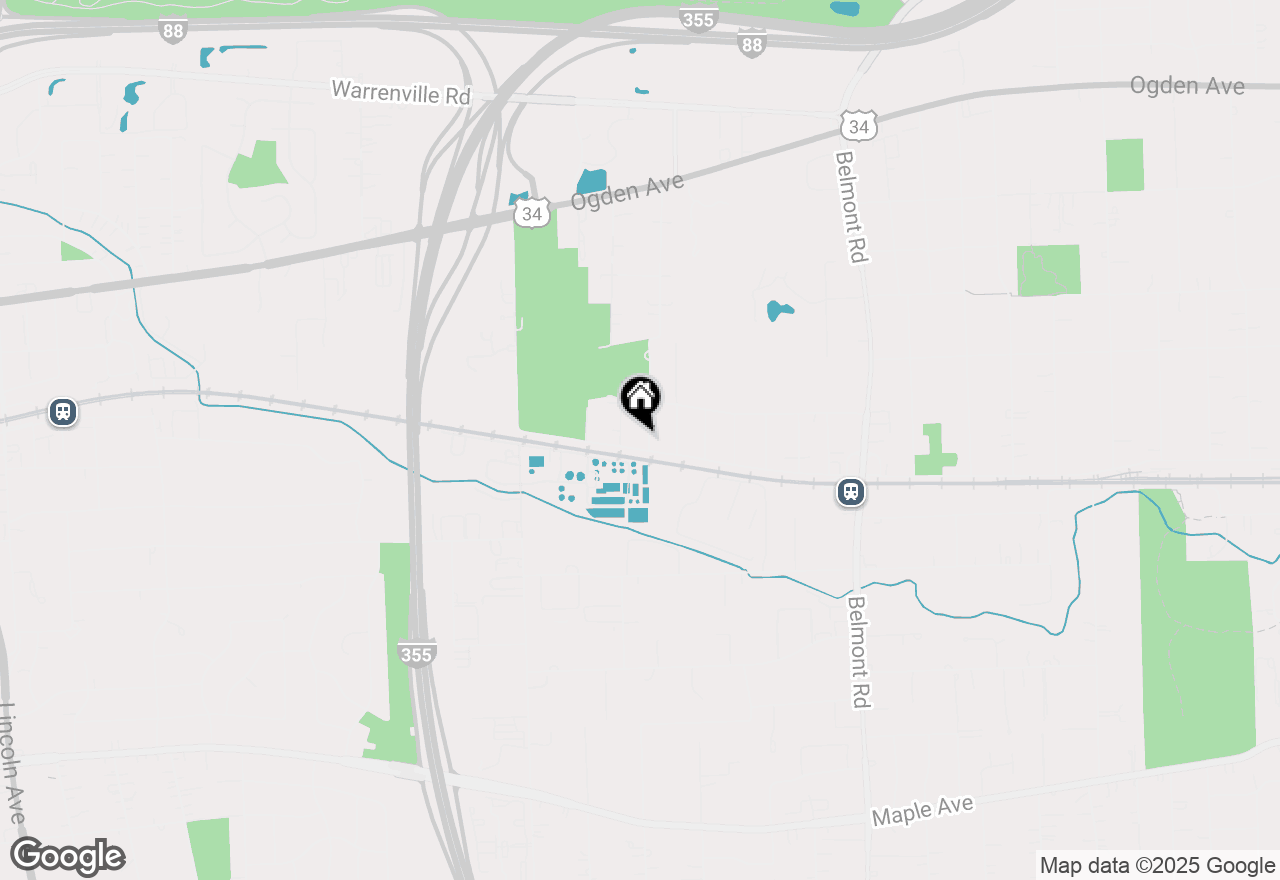 Map of 2614 Burlington Avenue, Downers Grove, IL 60515