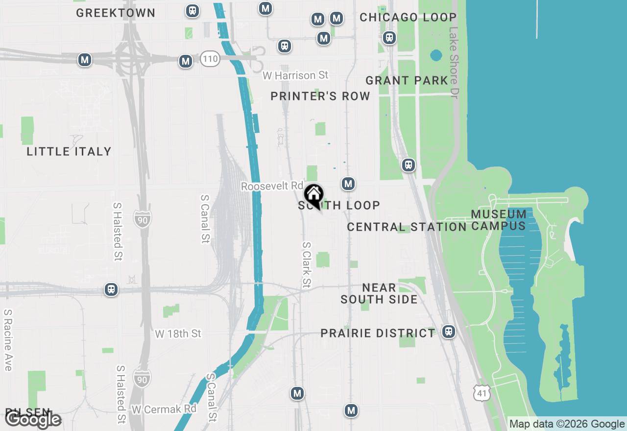 Map of 1310 S Federal Street #B, Chicago, IL 60605