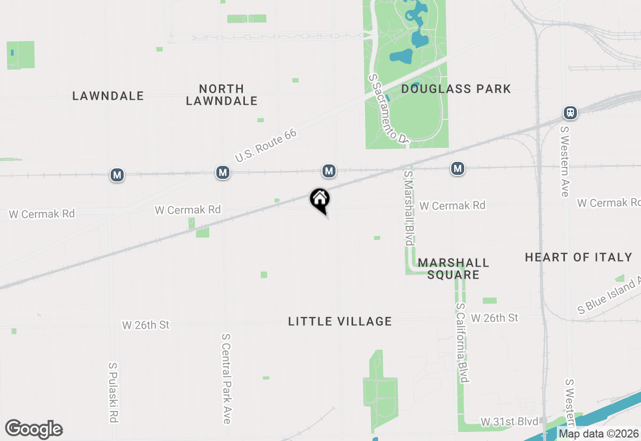 Map of 2224 S Sawyer Avenue #CH1R, Chicago, IL 60623