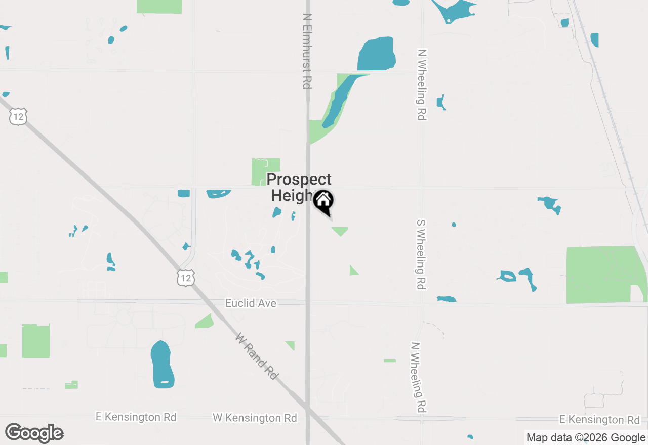 Map of 16 S Maple Lane, Prospect Heights, IL 60070