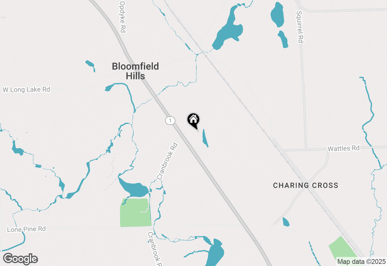 Map of 1072 Stratford Lane E Lane E, Bloomfield Hills, MI 48304