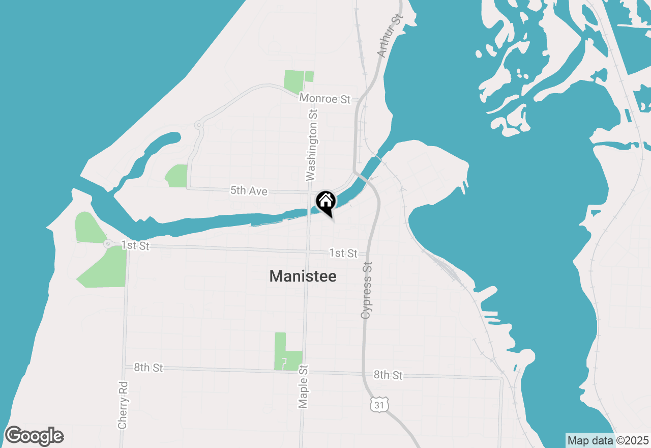Map of 375 River Street, Manistee, MI 49660