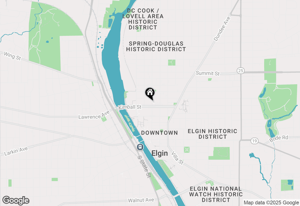 Map of 258 Douglas Avenue, Elgin, IL 60120