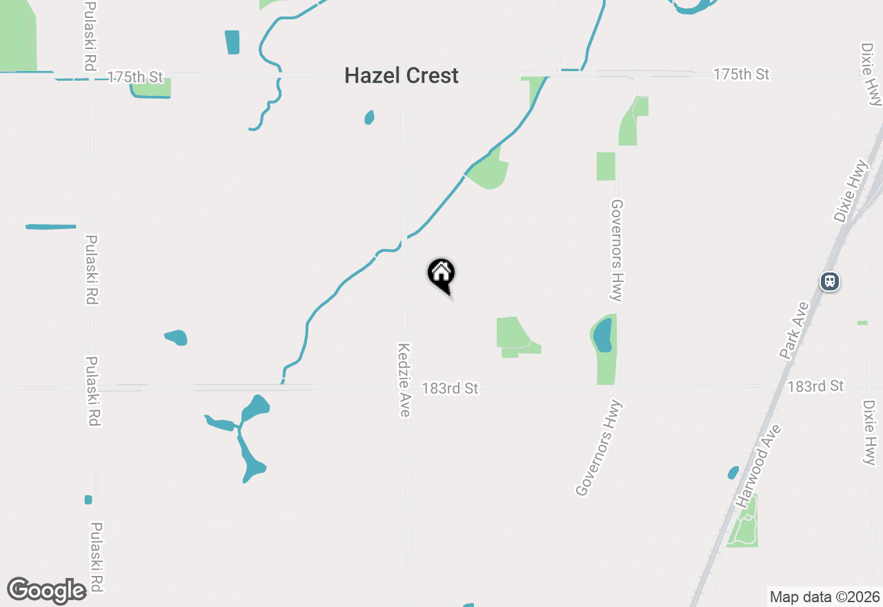 Map of 3068 Hickory Road, Homewood, IL 60430