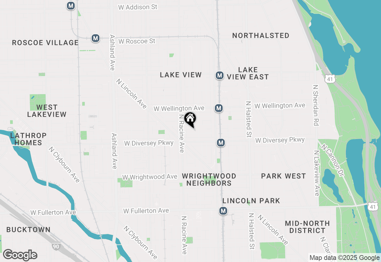 Map of 1128 W Wolfram Street #2, Chicago, IL 60657