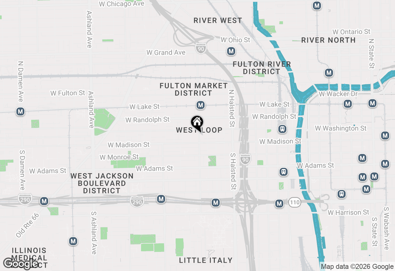 Map of 22 N Morgan Street #215, Chicago, IL 60607