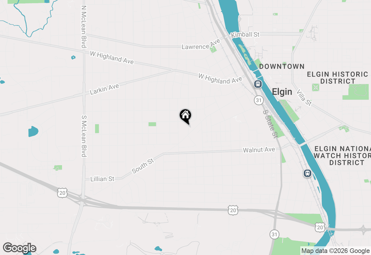 Map of 118 S Union Street, Elgin, IL 60123