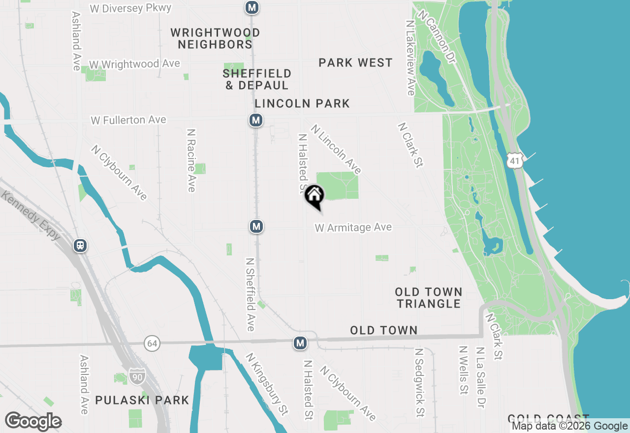 Map of 2022 N Burling Street #305, Chicago, IL 60614