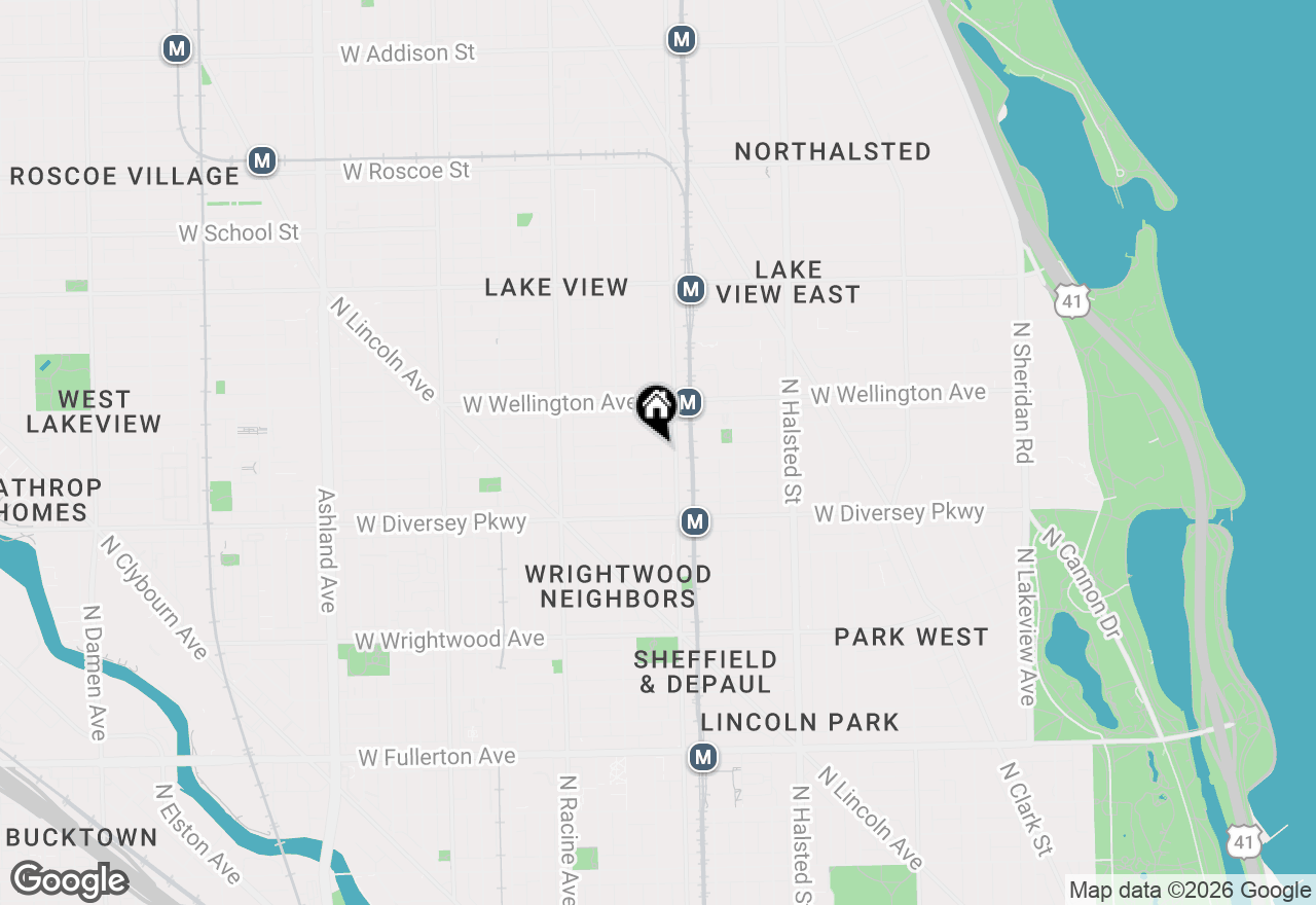 Map of 1016 W George Street #2, Chicago, IL 60657