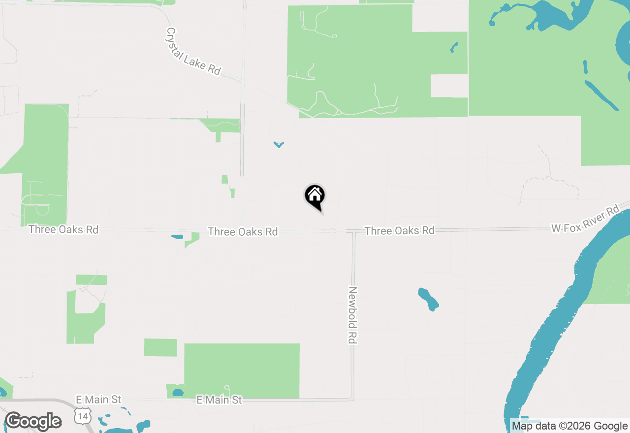 Map of 718 Three Oaks Road, Cary, IL 60013