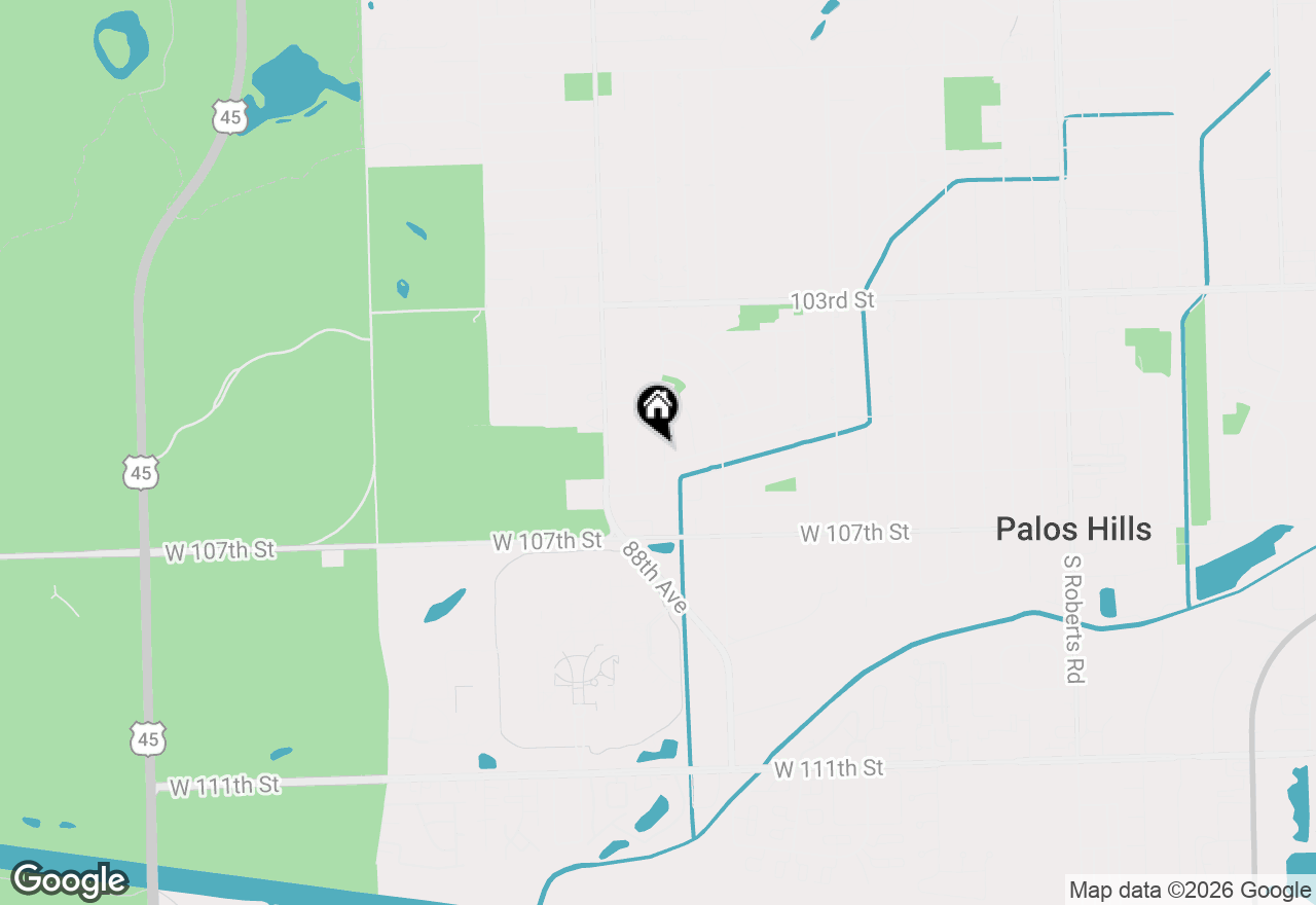 Map of 10532 S Sun Valley Court, Palos Hills, IL 60465