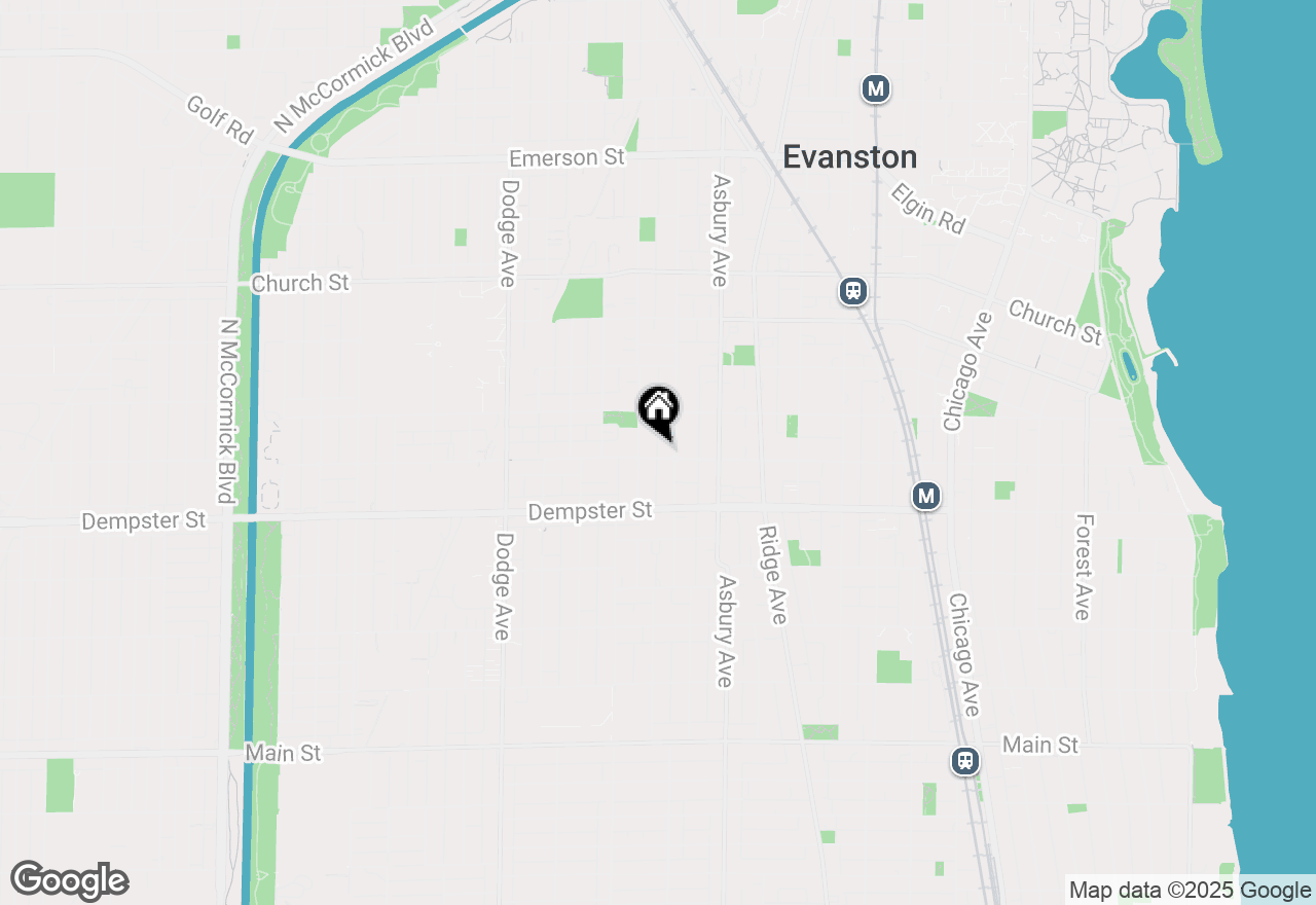 Map of 1411 Greenwood Street, Evanston, IL 60201