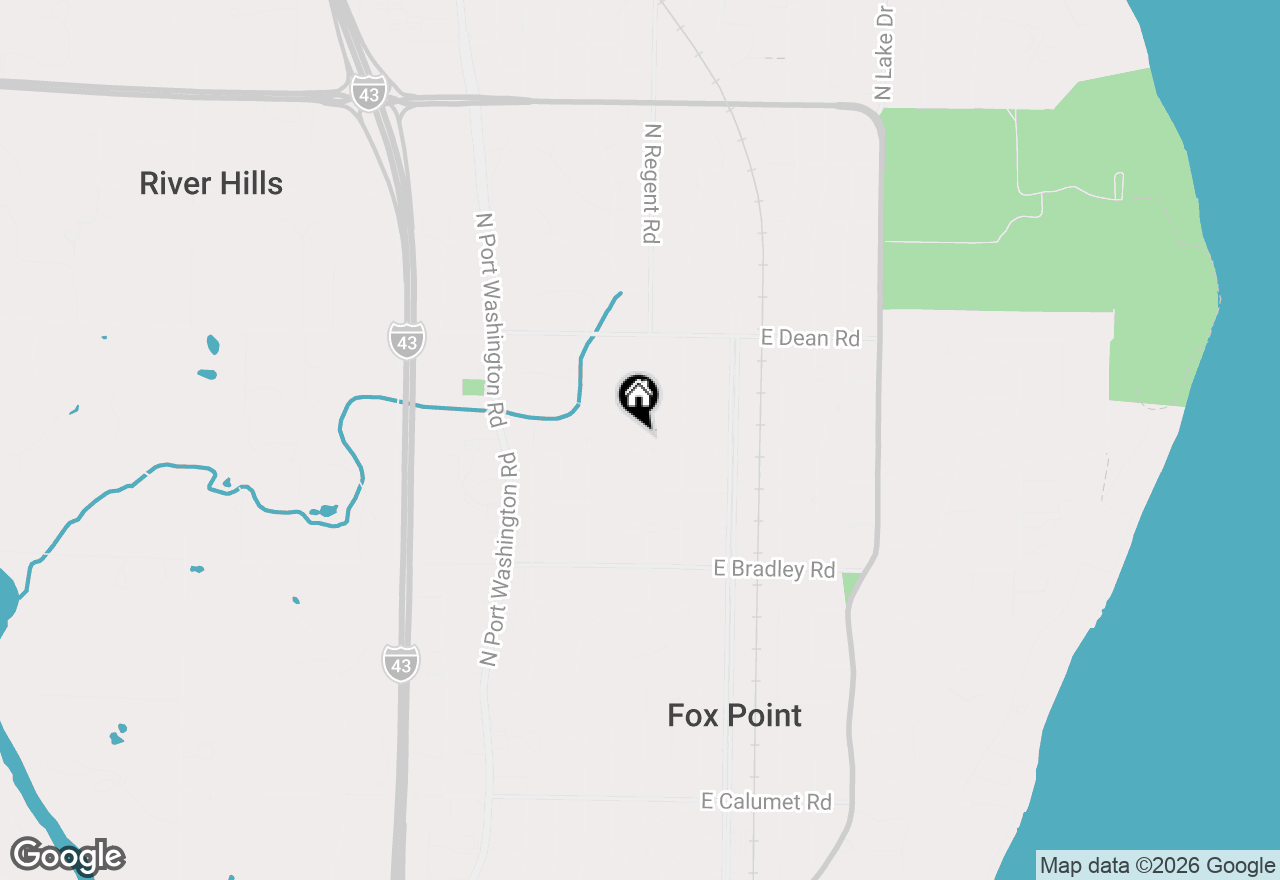 Map of 8207 N Regent Rd, Milwaukee, WI 53217
