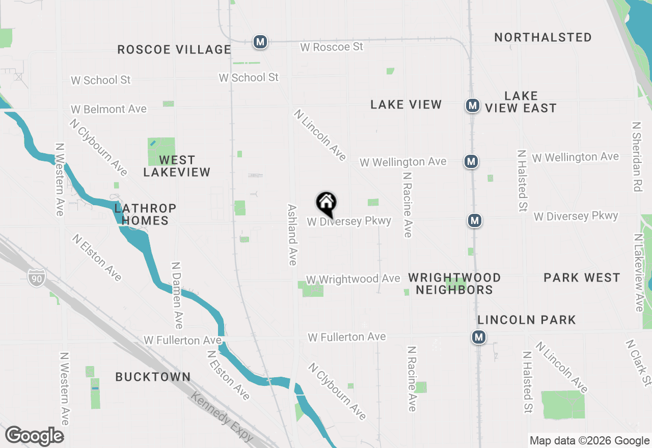 Map of 2757 N Greenview Avenue #D, Chicago, IL 60614