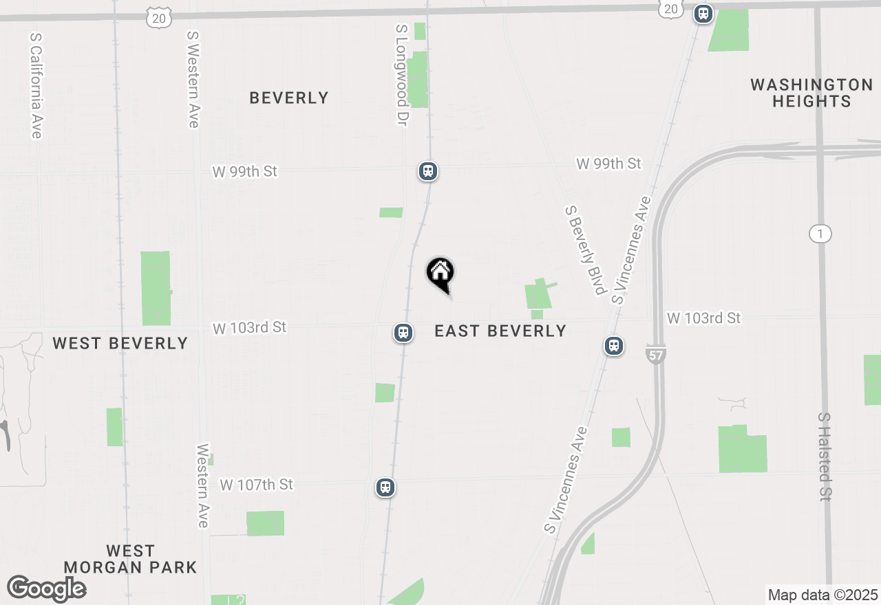 Map of 10217 S Wood Street, Chicago, IL 60643