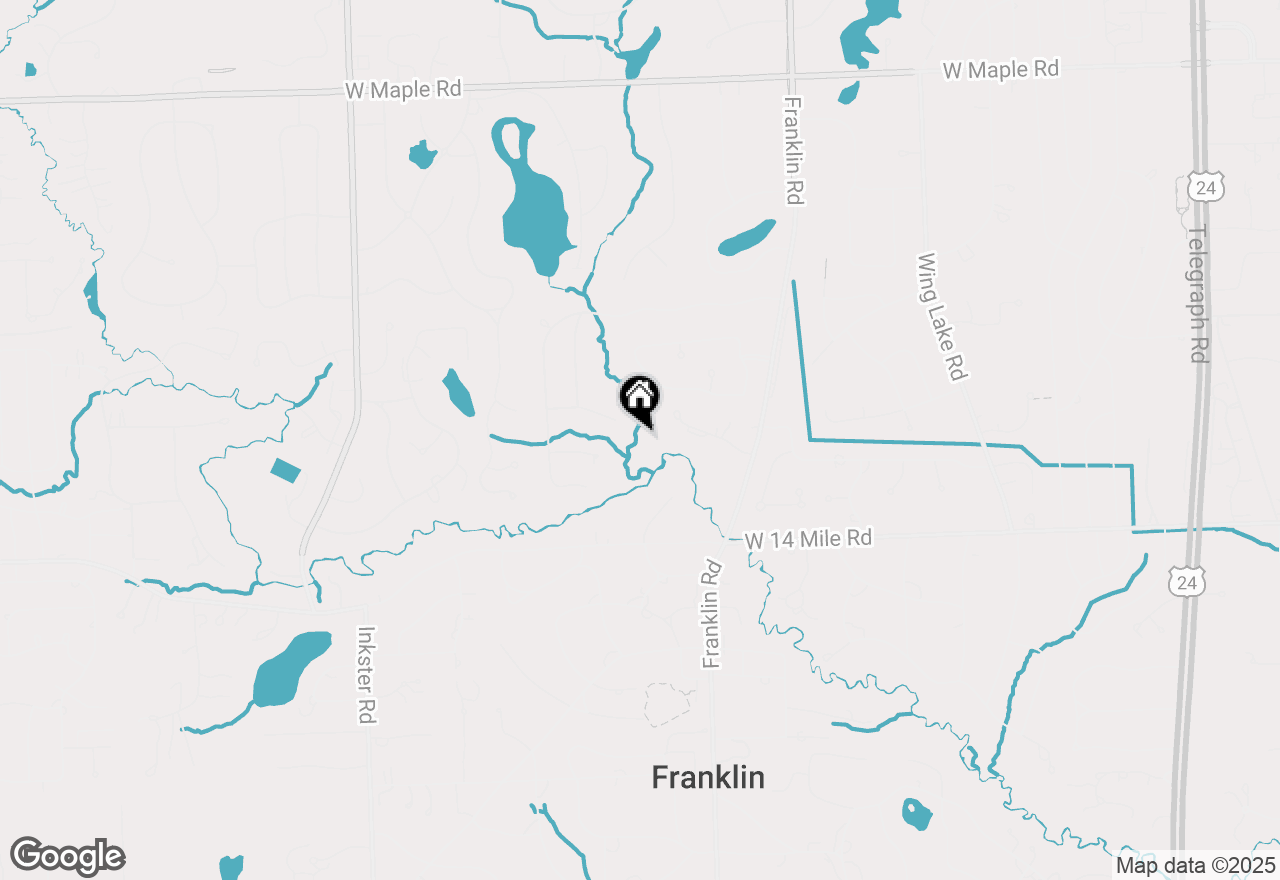 Map of 4647 Private Lake Drive, Bloomfield Hills, MI 48301