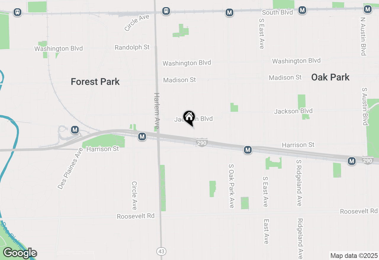 Map of 831 Home Avenue, Oak Park, IL 60304