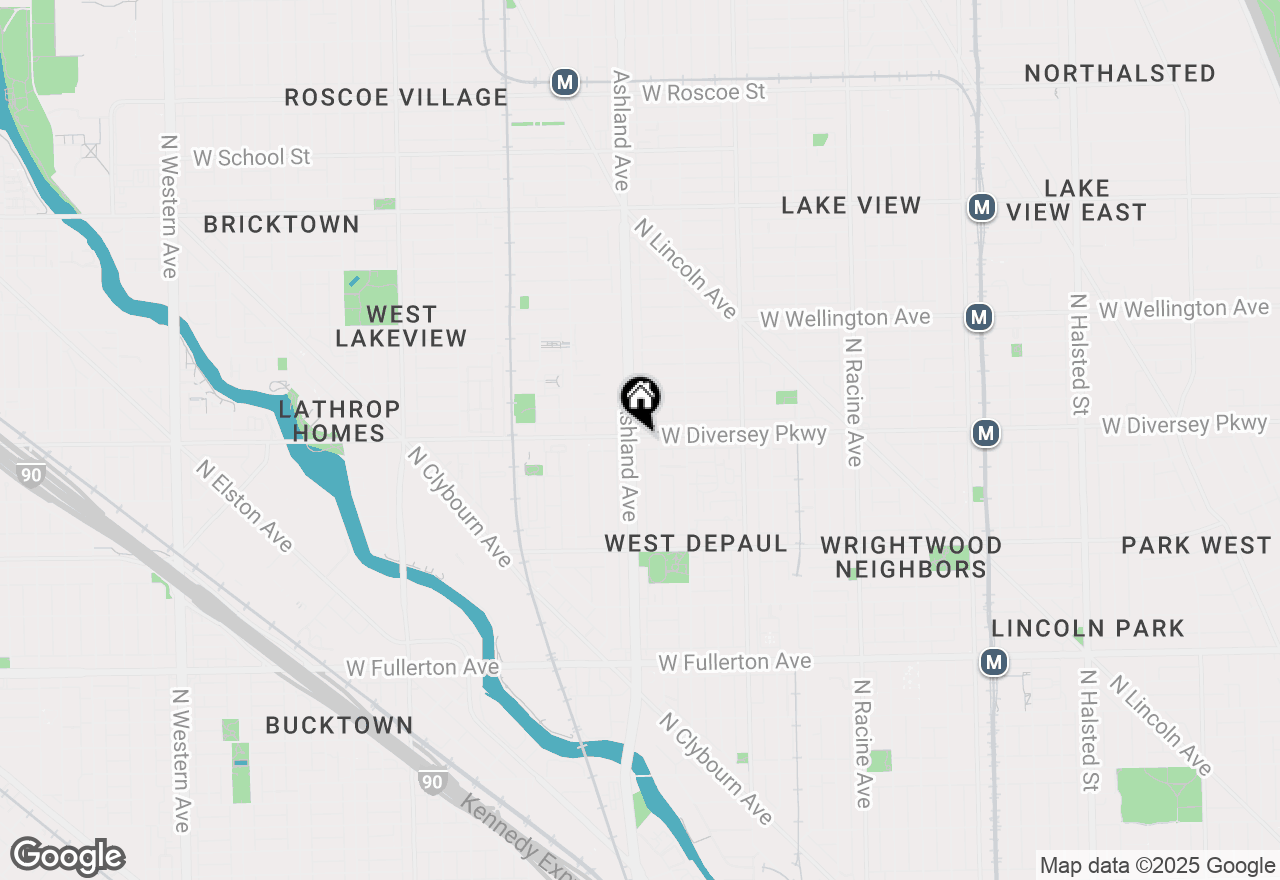 Map of 1549 W Diversey Parkway #1, Chicago, IL 60614