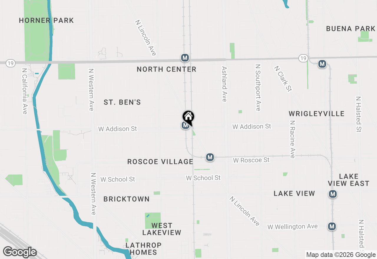 Map of 1801 W Addison Street #1E, Chicago, IL 60613